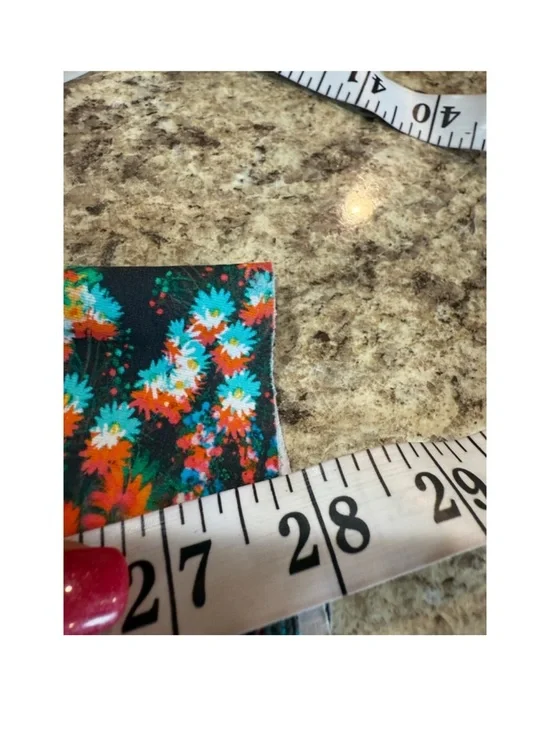 aerie Orange Sports Bra with Multicolor Floral Leggings - Picture 4 of 10